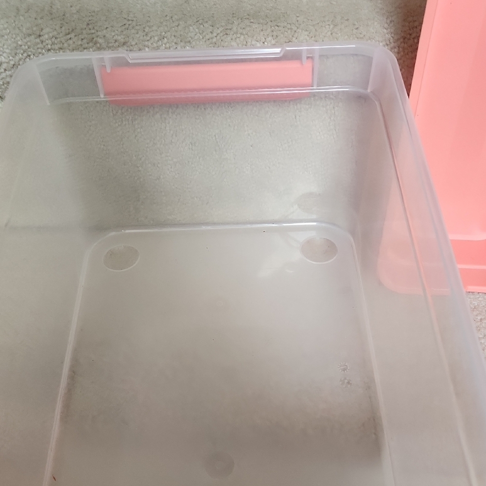 Pink Storage Box with Handle - Picture 4 of 4